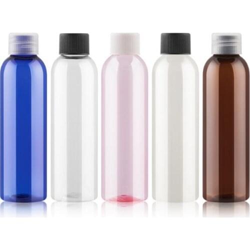 20pcs/lot 200ml Plastic Non-Dispensing cap Bottles, Empty PET bottle with black/wite/transparent ribbed screw cap