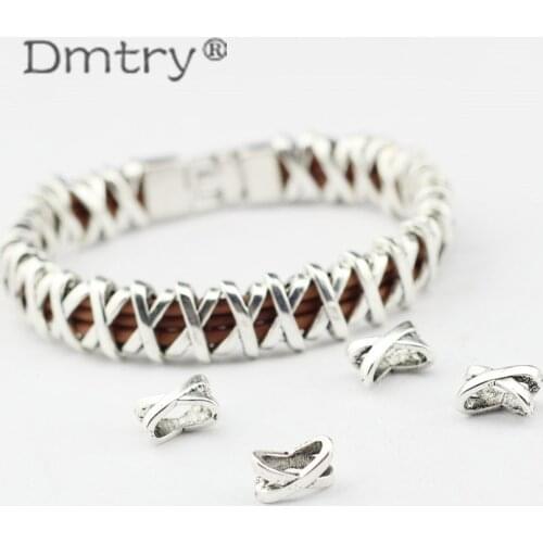 Dmtry 20pcs/lot X Letter 20% Off Leather Bracelet Spacers Beads Findings DIY Jewelry Making Handmade Jewelry Accessories LC0079