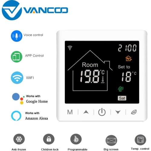 Tuya 220V Temperature Controller WIFI Smart Thermostat for Water/Electric/Gas Boiler Heating Work with Google Home and Alexa