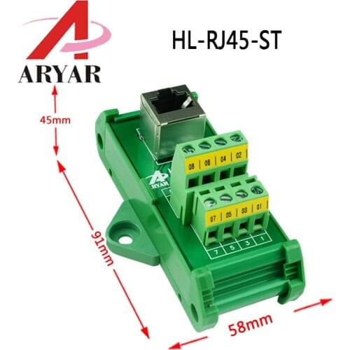 RJ45 vertical Breakout board RJ 45 splitter RJ45 adapter Panel Mounting