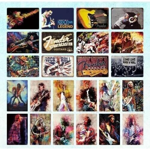 Rock Singer Band Poster Famous Star Metal Signs Vintage Metal Tin Sign Bar Pub Man Cave Home Decoration Pin Up Wall Decor Plaque