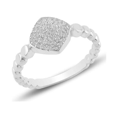 Silverlina Silver Zircon Stone Ring