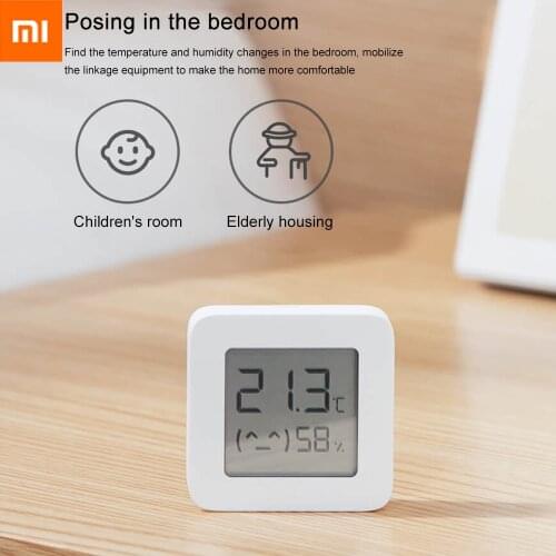Xiaomi Mijia Thermometer 2 Wireless Smart Bluetooth LCD Digital Screen Hygrometer Temperature Humidity Sensor Work For Mijia APP