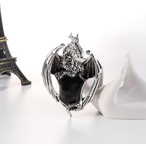 Vintage Shell Dragon Brooch Unisex Women And Men Pin Jewelry Animal Accessories Ornament 2 Colors Available