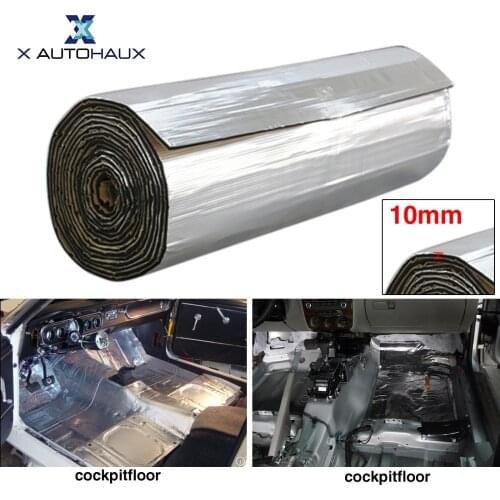 X AUTOHAUX 6mm/10mm Thick Alumina fiber Muffler cotton Car Sound Deadener Heat Insulation Mat Road Noise Dampener Thermal Mat
