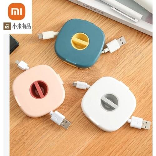 Xiaomi youpin rotatable headphone cable storage box multi-function winder mobile phone seat number retractable