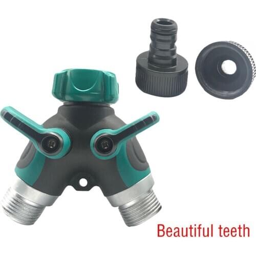 Garden Y Connectors 2 Way Tap Water Connector Irrigation Splitter Tap Green Garden Water Splitter Watering Irrigation Tool