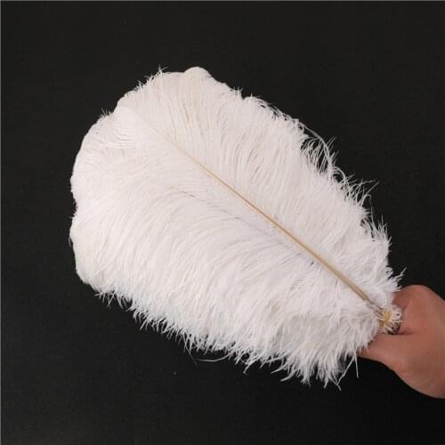 10/200pcs White Ostrich Feather for craft DIY Feathers for needlework jewelry making Wedding Decoration Pluma Carnival 15-70cm