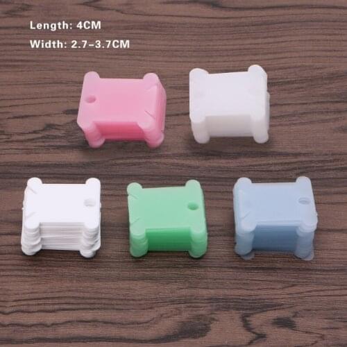 100Pcs Embroidery Floss Craft Thread Bobbin Cross Stitch Storage Holder Plastic L4MB