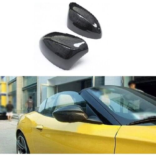 2pcs Real Carbon Fiber Side Mirror Cover Caps Fit For BMW E89 Z4 2009-2015 Rplacement & Add On Style