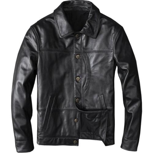 2021 fashion plus size leather jacket mens leather leather clothes leather motorcycle jacket American lapel