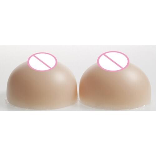 600g/Pair B cup Silicone Round Fake Breast Lifelike Boobs Forms Chest Enhancer Change From Man to Women Shemale Props