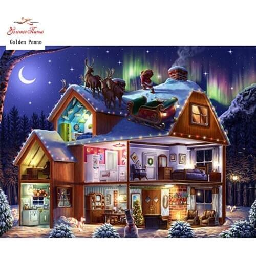 Diamond Painting Full Square 5D Diy Daimond Embroidery Diamant Mosaic Sale Displasy Broderie Diamant Christmas landscape picture