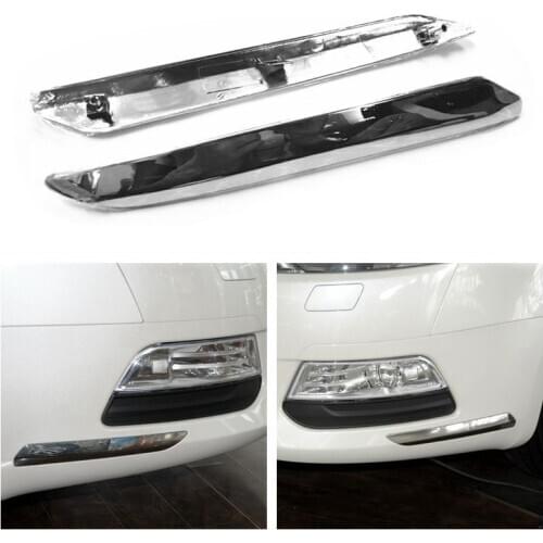 Car Front Bumper Chrome Silver Trim Strip Decoration Cover for Peugeot Citroen C5 2008-2015