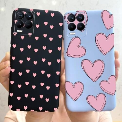 Love Heart Case For Realme 8 7 5 6 6 Pro Shockproof Cover Soft Silicon Painted Phone Case for OPPO Realme 8 Pro Realme8 TPU Etui