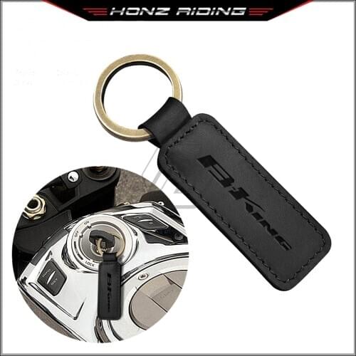 For Suzuki B-King 400 600 1340 Motorbike Motorcycle Cowhide Keychain Key Ring Case