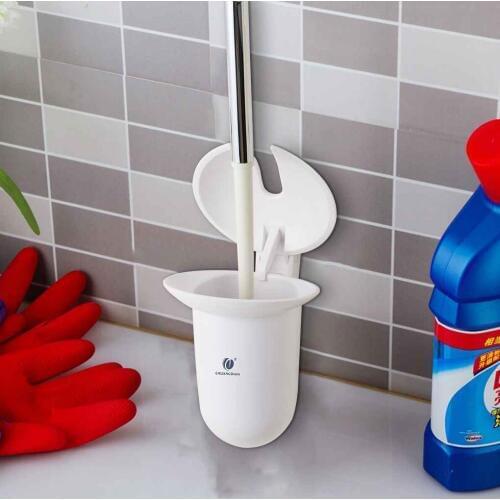 ABS Home Bathroom Toilet Brush Closet Bowl Cleaning and Holder Set Long-handled Cleaning Brush Suit Bathroom Accessories