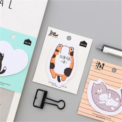 DL South Korean stationery cat fat home N time sticker post sticker wholesale