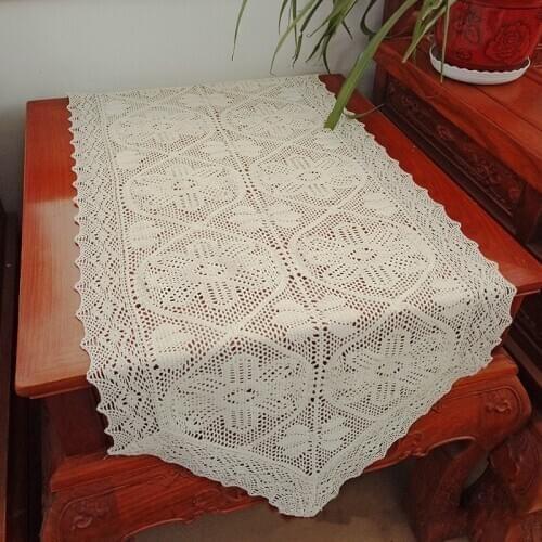 Macrame Table Runner Cotton Crochet Lace Boho Table Runner For Wedding Party Chirstmas Home Dining Table Decor