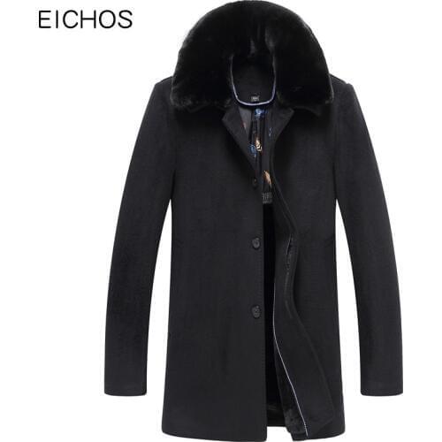 EICHOS Mens Fur Coats