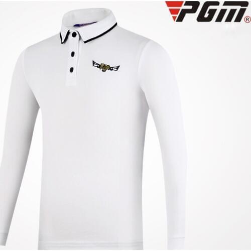 New Arrival PGM Girl Spring Autumn Golf Tshirt Children Long Sleeve Stand Collar School Outdoor Sports Pullover Tops D0840