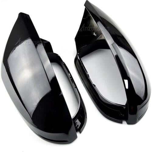 Gloss Black Side Wing Rear View Rearview Mirror Cover Case Caps For Audi A6 RS6 S6 C7 C7.5 4G 2011-2015 2016 2017 2018