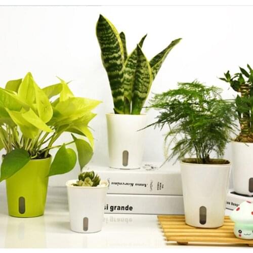 Automatic Self Watering Flower Plants Pot Put In Floor Irrigation For Garden Indoor Home Decoration Gardening Flower Pots
