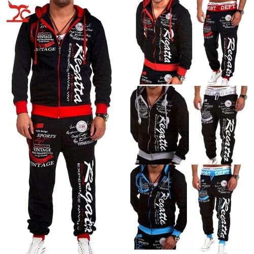 Hot 2021 New Fashion Hoodies Tracksuits Men Sporting Suit Set Sweatshirt+Pant Casual Cotton Suit Size S- XXXL Men Sweatpants