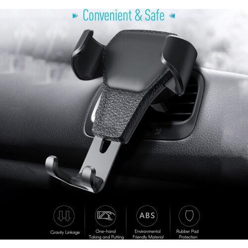 KKMOON Universal car auto Clip Cell Phone Holder Air Vent Gravity Design Phone Holder Mount Cradle Stand