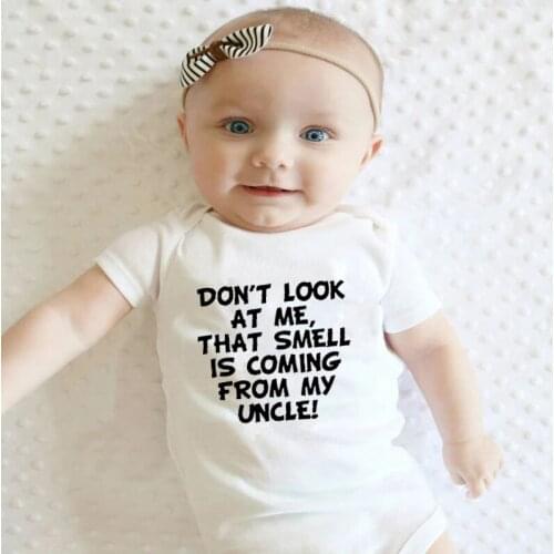 Don't Look at Me That Smell Is Coming Newborn Baby Bodysuit Infant Romper For Boys Girls Onesies Costume Outfit Summer Jumpsuit
