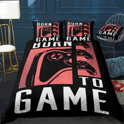 Born To Game Duvet Cover Twin/Queen/King Size Luxury Comforter Bedding Set With Pillowcase Home Bed Decora Dropshipping
