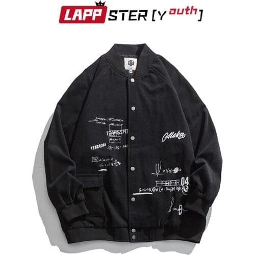 LAPPSTER-Youth Men Harajuku Letter Streetwear Jackets 2021 Mens Designer Graphic Japanese Jackets Male Vintage Korean Y2k Jacket