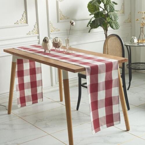 Lightweight Good Reusable Decorative Table Runner Polyester Cotton Table Cover No Odor for Dorm