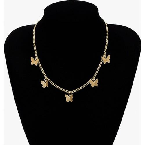 Fashion Necklace Cute Butterfly Pendant Necklace Flying Butterfly Pendant Ladies Temperament Clavicle Necklace