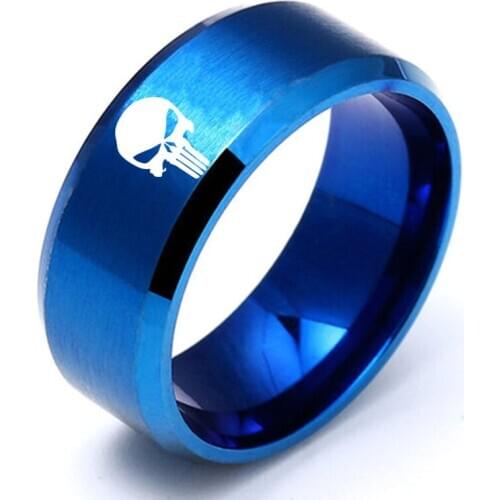 MOREDEAR 8mm Titanium Skull Ring For Men and Women