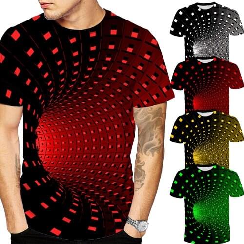 Newest Mens Fashion 3D Printing Vertigo Hypnotic Unisxe Funny t-shirt S-7XL men clothing harajuku graphic t shirts