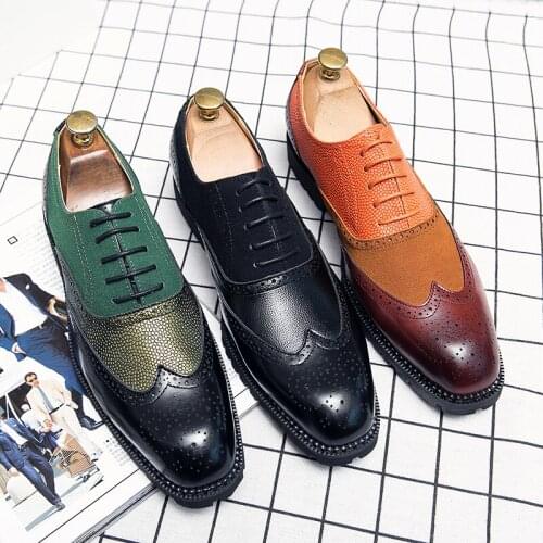 New Brogues Classic Mens Walking Shoes Zapatillas Male Outdoor Footwear Sneakers Office Business Dress Flat Loafers Size 38-48