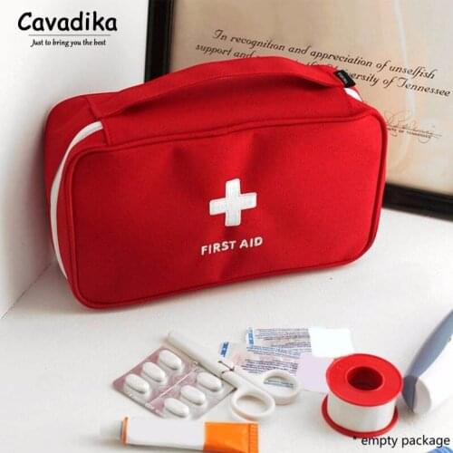 CAVADIKA Portable Storage Bag Indoor and Outdoor General First Aid Kit Fashion Oxford Cloth Medicine Bag Medicine Drug Organizer