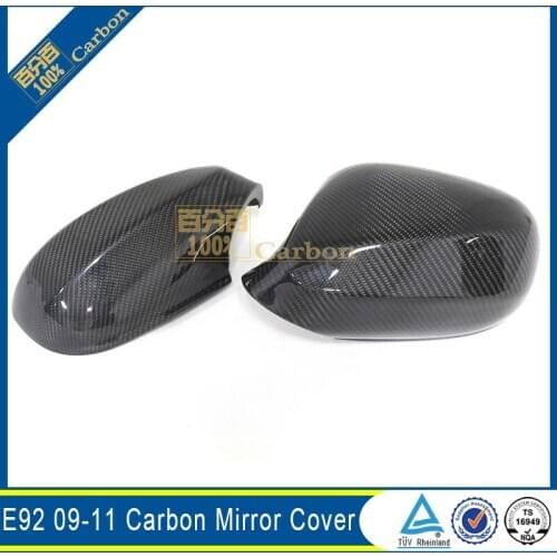 Factory direct sell real carbon fiber mirror cover replacement rearview cover for BMW E92 LCI