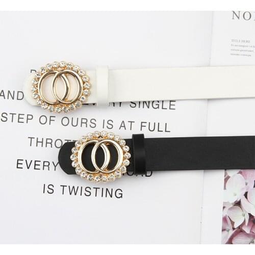 Fashion Belts For Women High Quality Ladies Jeans Belt With Rhinestone Luxury Brand Strap Dress Waistband