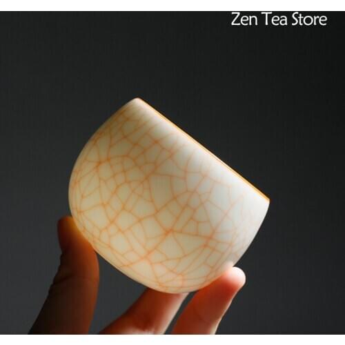 Ru Kiln White Porcelain Open Film Tasting Cup Tea Bowl Tea Cup Kung Fu Tea Set Drinkware Tea Mug TeaCups Master Cup Water Cup