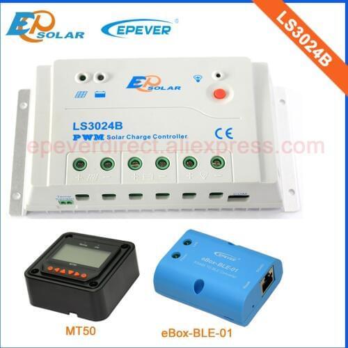 Solar panels Battery Charge Controller 12v 24v PWM LS3024B 30amp 30A with MT50+bluetooth function