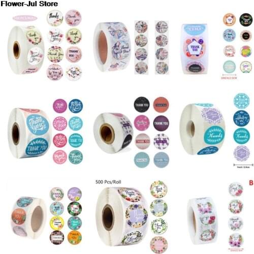 Stationery Sticker Thank You Stickers Handmade Sticker Circle Stationery Thank You For Your Order Seal Labels Thank You Sticker