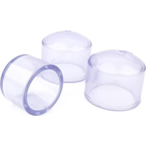 Inner Dia 40-90mm Transparent PVC Pipe End Cap Aquarium Fish Tank Parts Garden Irrigation Water Pipe Connectors UPVC Tube Plug