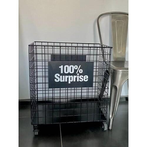 Zq Iron Dirty Clothes Basket Student Toys Storage Basket Clothes Socks Box Desktop Wheeled Storage Rack