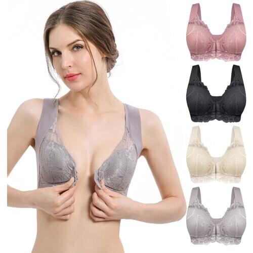 Sexy Bras for Women 2021 Womens Thin Cup Front Bra Side Closure Solid Color Large Size Underwear Comfort бюстгальтер женский