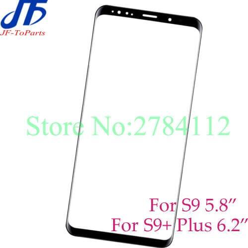 10Pcs Touch panel Replacement For Samsung Galaxy S9 G960 5.8" / S9+ Plus G965 6.2" black Front Outer Glass OCA Lens Cover