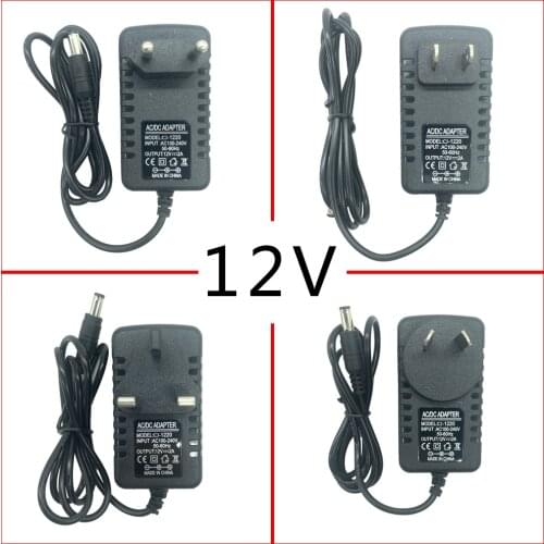 DC 12V Power Adapter AC 110V 220V Switching Power Supply 1A 2A 3A 5A 6A For LED Strips Lights EU / US / AU / UK Plug Charger