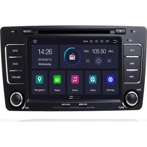 2 din 7" Octa Core Android 10 Car Radio DVD GPS for Skoda Octavia 2009-2013 4GB RAM 64G ROM Bluetooth WIFI USB DVR 32GB ROM