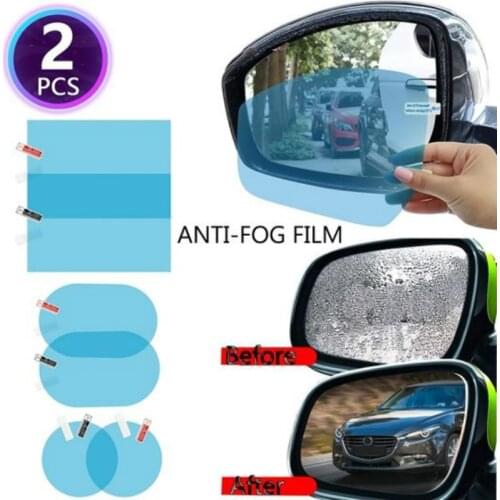 2Pcs Car Rearview Mirror Anti Fog Side Window Film Waterproof Protective Anti-Fog Rainproof Membrane Anti-Glare Foil Sticker